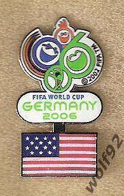 Знак ЧМ 2006 Германия (35) / США / Флаг / Официальный Trofe/EDER