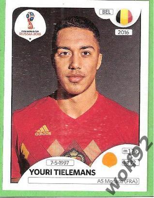 Наклейка №524 Youri Telemans / Belgium / Panini / ЧМ 2018