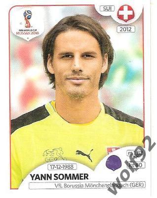 Наклейка №374 Yann Sommer / Switzerland / Panini / ЧМ 2018