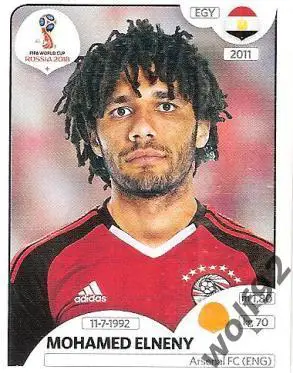 Наклейка №85 Mohamed Elneny / Egypt / Panini / ЧМ 2018