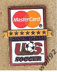 Знак Федерация Футбола США (13) / MasterCard / Оригинал 1994 AMINCO