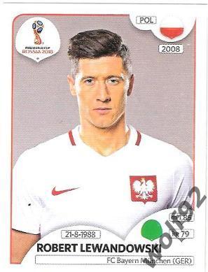 Наклейка №609 Robert Lewandowski / Poland / Panini / ЧМ 2018