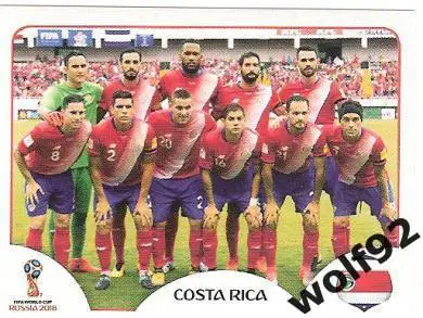 Наклейка №393 Коста Рика / Costa Rica / Panini / ЧМ 2018