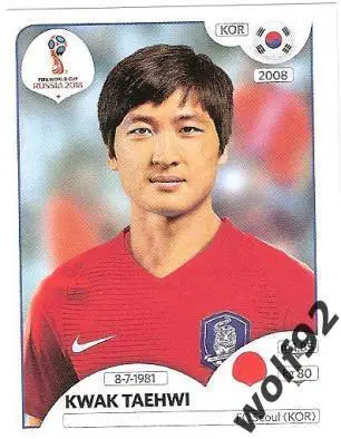 Наклейка №497 Kwak Taenwi / Korea Republic / Panini / ЧМ 2018