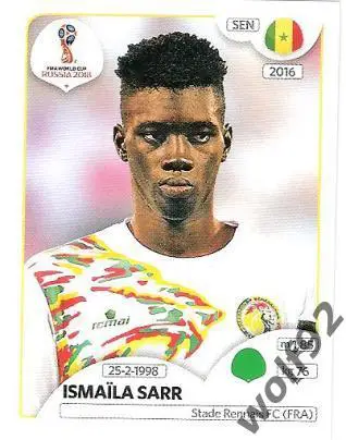 Наклейка №630 Ismaila Sarr / Senegal / Panini / ЧМ 2018