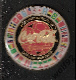 Значки ЧМ 2002 Корея/Япония (35) /Набор 2шт/Coca Cola /Официальный @1999 FIFA TM 2