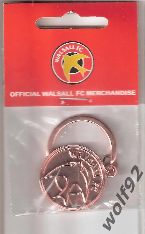 Брелок Уолсолл Англия (2) / Walsall FC / Официальный 2019