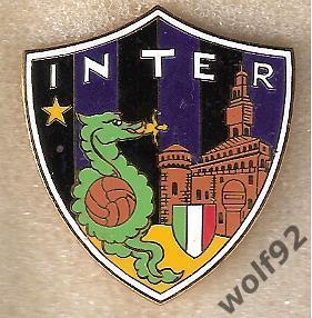 Знак Интер Милан Италия (14) / FC Inter / Оригинал / 1990-е (размер 40х35 мм)