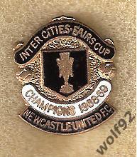 Знак Ньюкастл Юнайтед Англия(13) /Newcatle United /Кубок Ярмарок 1968-69 Firmin