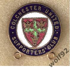 Знак Колчестер Юнайтед Англия (1) /Colchester United Supporters Club / 1960-70-е