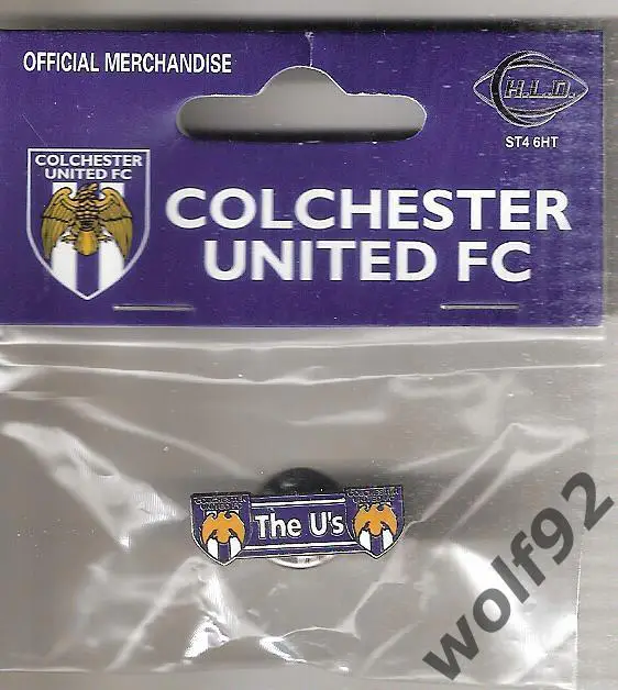 Знак Колчестер Юнайтед Англия (4) / Colchester United FC / Официальный 2010-е