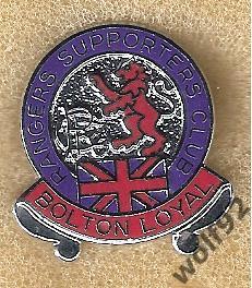 Знак Рейнджерс Глазго Шотландия (60) /Glasgow Rangers SC Bolton Loyal /1990-00-е