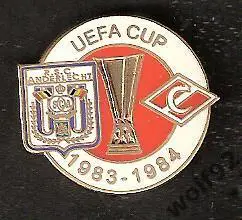 Знак матчевый Спартак Москва - Андерлехт Бельгия Кубок УЕФА 1983-84
