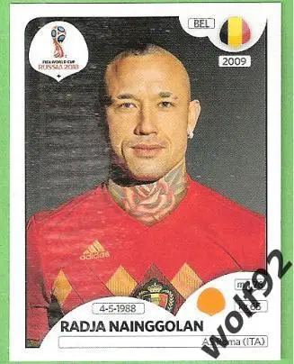 Наклейка №521 Radja Nainggolan / Belgium / Panini / ЧМ 2018