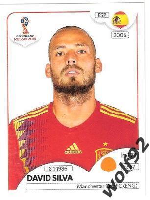 Наклейка №147 David Silva / Spain / Panini / ЧМ 2018