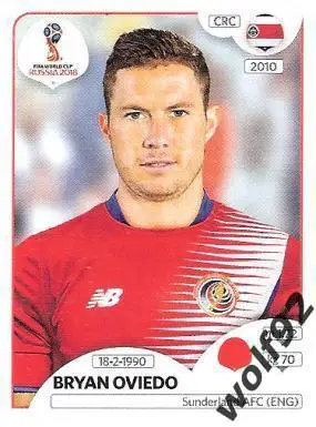 Наклейка №397 Bryan Oviedo / Costa Rica / Panini / ЧМ 2018
