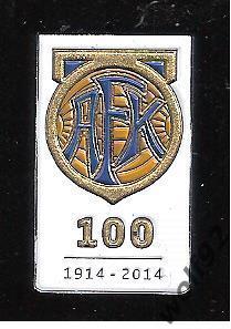 Знак Олесунд Норвегия (1) / Aalesunds FK / 100 лет/1914-2014 /Официальный /2014 1