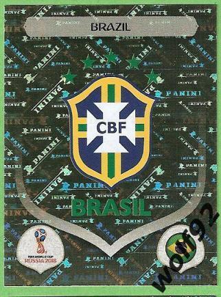 Наклейка №352 Бразилия / Brazil / Panini / ЧМ 2018