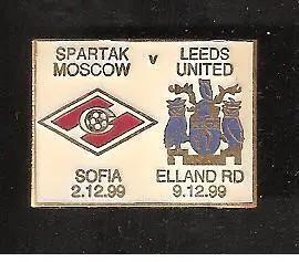 Знак матчевый Лидс Юнайтед Англия - Спартак Москва Кубок УЕФА 1999 /1999