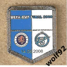 Знак Рейнджерс Шотландия-Зенит С-П /Кубок УЕФА 2008/Финал /Ретро/Пр-во UK /2023