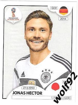 Наклейка №439 Jonas Hector / Germany / Panini / ЧМ 2018