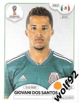 Наклейка №462 Giovani Dos Santos / Mexico / Panini / ЧМ 2018