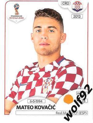 Наклейка №327 Mateo Kovacic / Croatia / Panini / ЧМ 2018