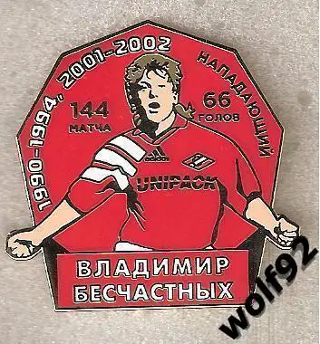 Знак Спартак Москва / Легендарные Футболисты / Владимир Бесчастных / 2019
