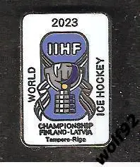 Знак Хоккей ЧМ 2023 Финляндия/Латвия (1) / Эмблема / 2023