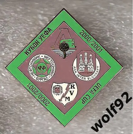 Знак Локомотив Москва Кубок УЕФА 2000-01 / 2002