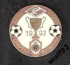 Знак матчевый Спартак Москва-Антверпен Бельгия КОК 1993 / Ретро / 2000-е