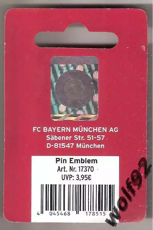 Знак Бавария Мюнхен Германия (7) / FC Bayern Munchen / Официальный / 2010-е гг. 2