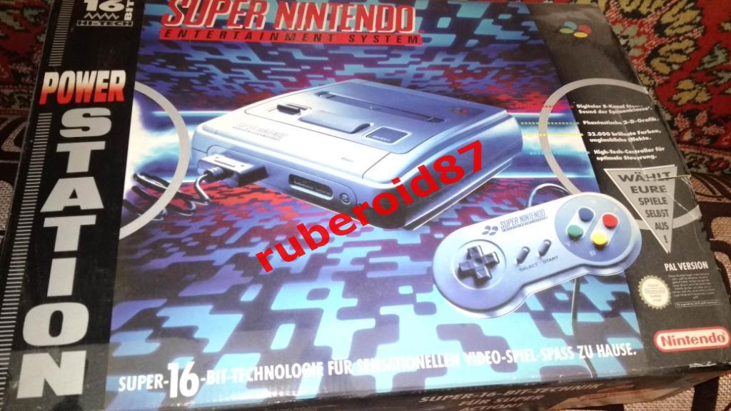Super Nintendo SNES 16bit PAL + 3 игры
