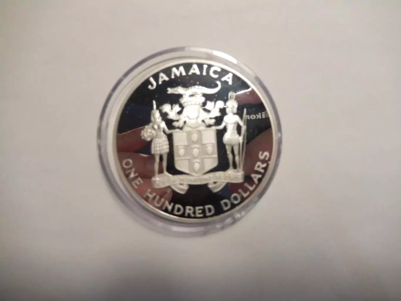 Ямайка 100 долларов 1986 год. Чемпионат мира по футболу 1986 года. Серебро. 1