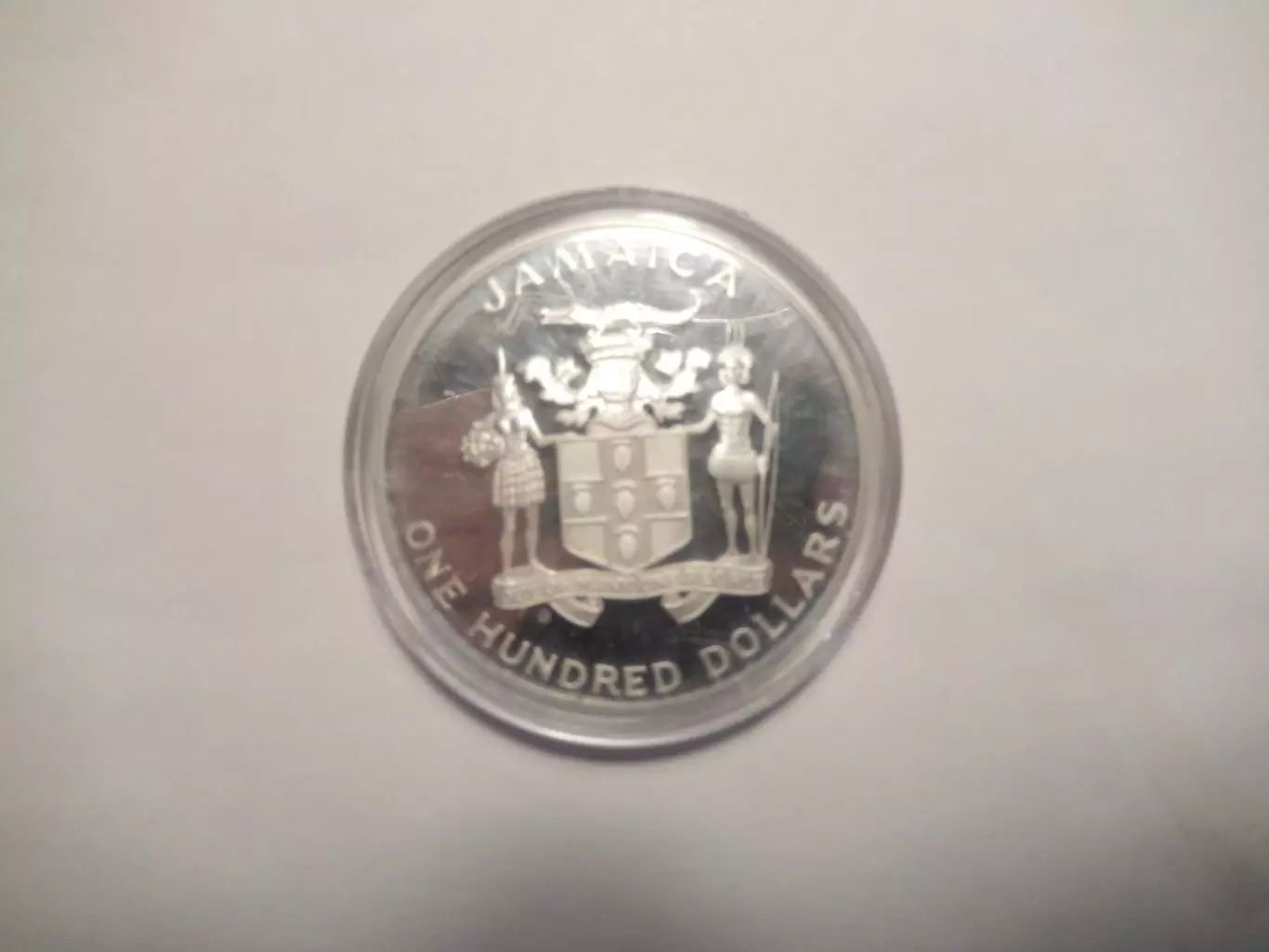 Ямайка 100 долларов 1986 год. Чемпионат мира по футболу 1986 года. Серебро. 3