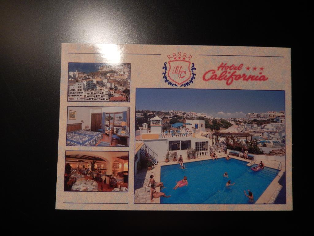 Почтовая карточка Отель Калифорния, Алгарве, Португалия.