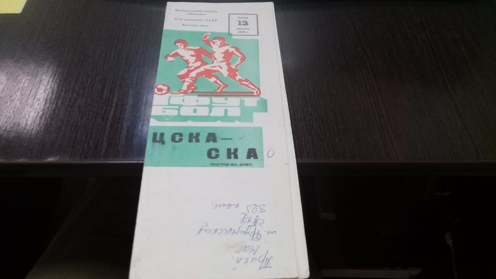 ЦСКА - СКА Ростов-на-Дону 13.08.1980