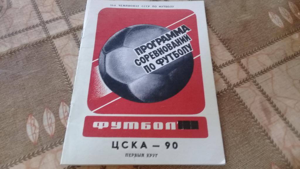 ЦСКА 90 программа соревнований по футболу