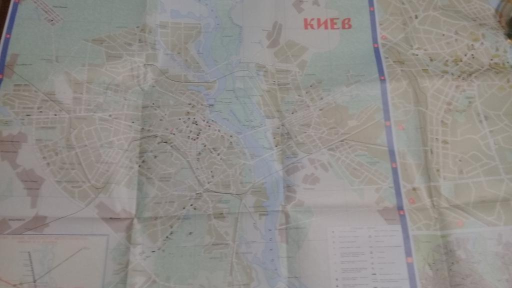 Киев туристическая схема 1986г. 1