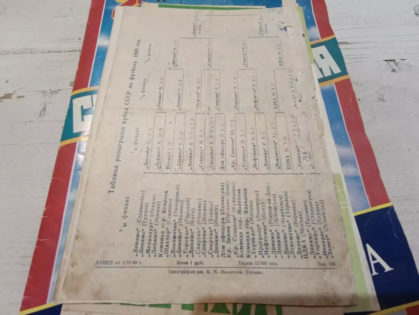 ДИНАМО Москва ТОРПЕДО Москва 4.11.1949 5