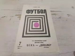 Цска Динамо Москва 1978