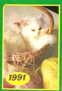 Календарик 1991 г. Кошки (4)