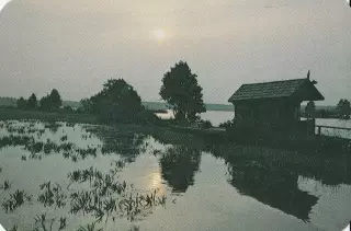 Календарик 1989 г. Закат. Природа.