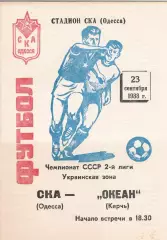 СКА Одесса - Океан Керчь 23.09.1988г.