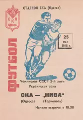 СКА Одесса - Нива Тернополь 25.05.1988г.
