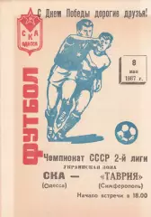 СКА Одесса - Таврия Симферополь 8.05.1987г.