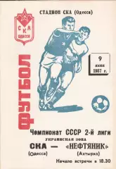 СКА Одесса - Нефтяник Ахтырка 9.06.1987г.