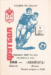 СКА Одесса - Авангард Ровно 9.07.1987г.
