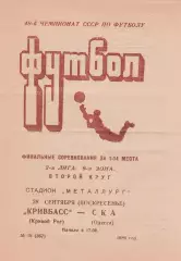Кривбасс Кривой Рог - СКА Одеса 28.09.1986г.