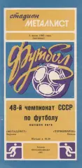 Металлист Харьков - Черноморец Одесса 5.07.1985г.